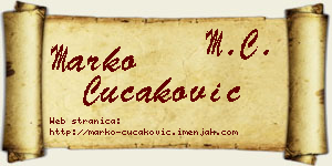 Marko Čučaković vizit kartica